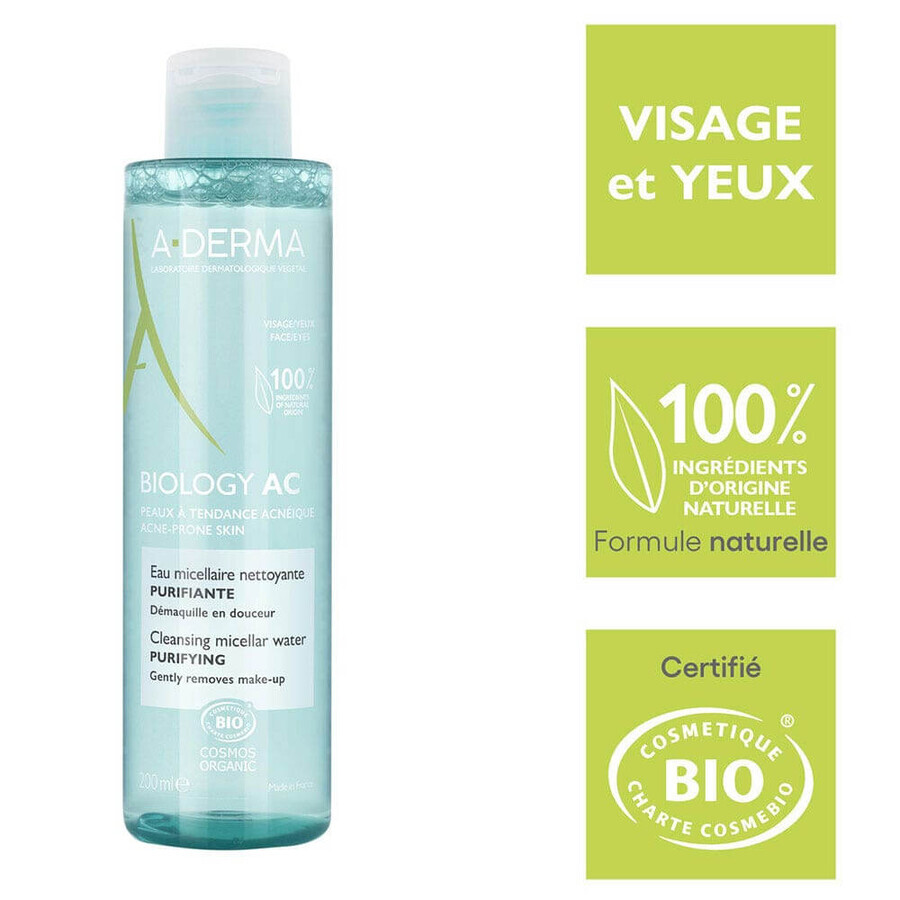 A-Derma Biology AC Micellar Cleansing Water Purifying Bio 200ml A-Derma Biology AC Micellar Cleansing Water Purifying Bio 200ml