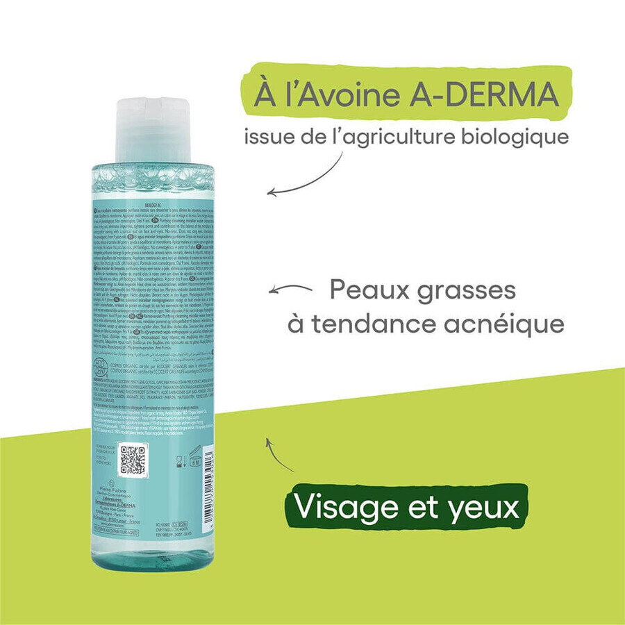 A-Derma Biology AC Micellar Cleansing Water Purifying Bio 200ml A-Derma Biology AC Micellar Cleansing Water Purifying Bio 200ml