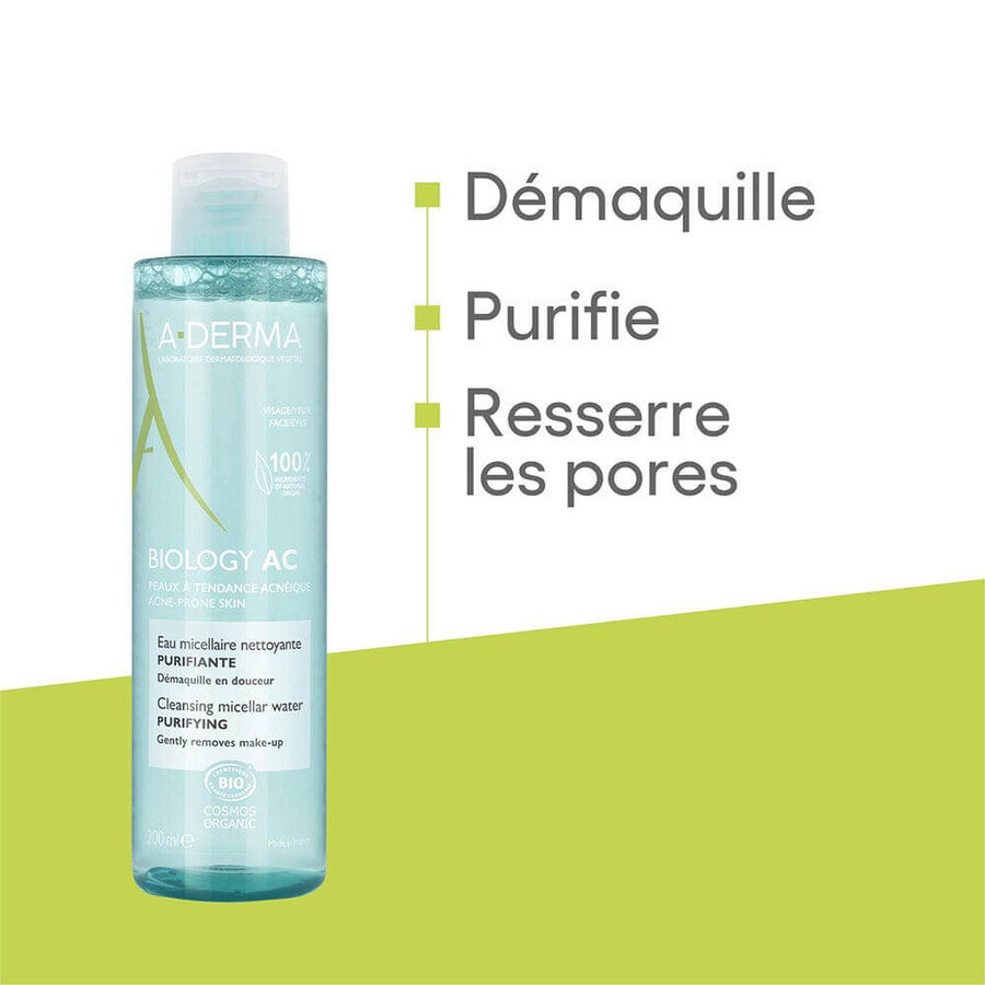 A-Derma Biology AC Micellar Cleansing Water Purifying Bio 200ml A-Derma Biology AC Micellar Cleansing Water Purifying Bio 200ml
