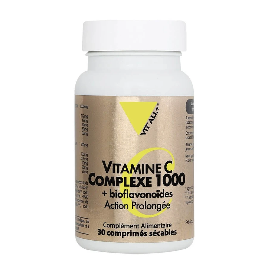 Vit'All+ Vitamine C 1000 + Bioflavonoïdes 30 Comprimés Sécables