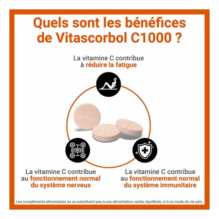 Vitascorbol Vitamine C1000 20 bruistabletten