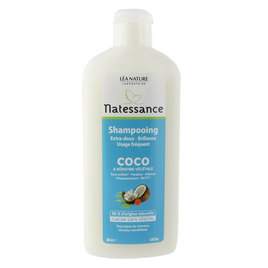 Natessance Coco Vegetable Keratin Shampoo for all hair types and sensitivities 250ml