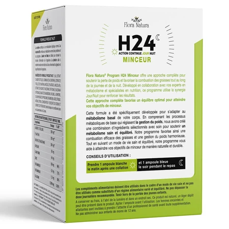 Flora Natura H24 Slimming Fetttrocknung 10 Ampullen Tag und 10 Nacht