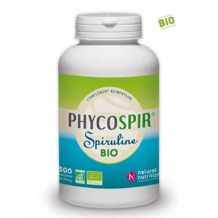 Natürliche Ernährung Spirulina Phycospir Bio 500 Tabletten