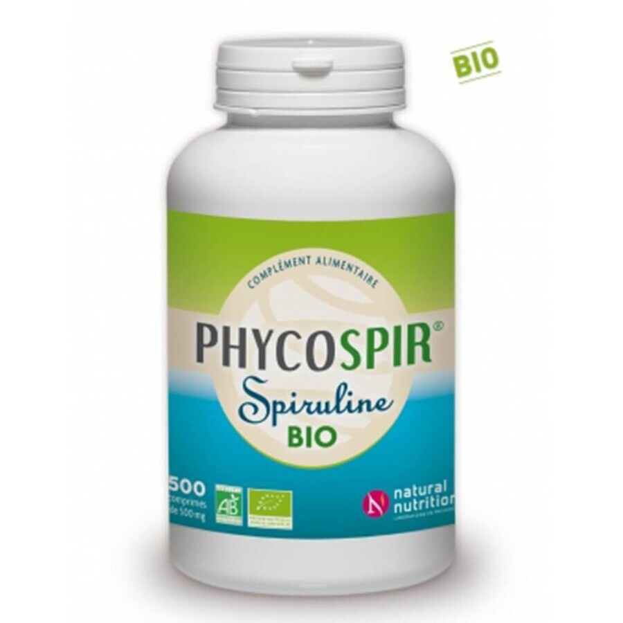 Natural Nutrition Spiruline Phycospir Bio 500 Comprimes