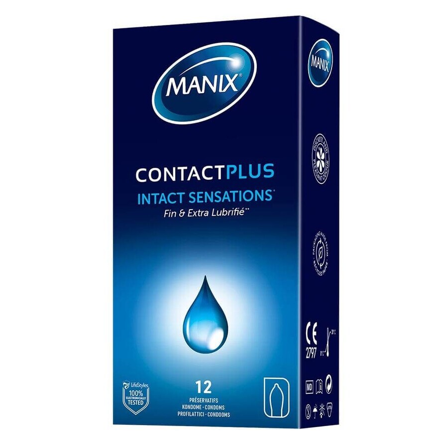 Acquista Manix Contact Plus Preservativi Sottili ed Extra lubrificati x12 Manix Contact Plus Preservativi Sottili ed Extra lubrificati x12