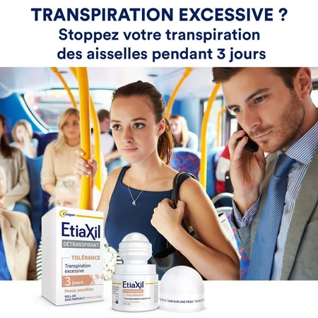 Etiaxil Detraspirant Desodorante roll-on Tolerancia a la transpiración excesiva Pieles sensibles 2x15ml