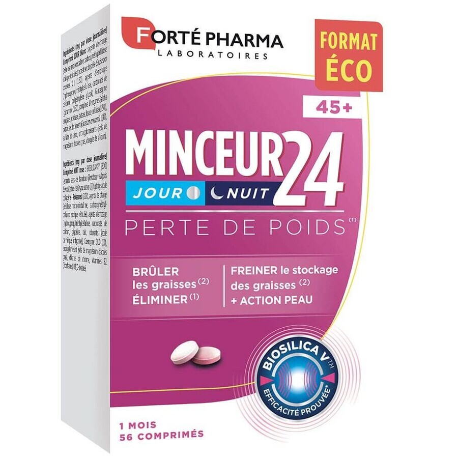 Forté Pharma Minceur 24 Perdita di peso giorno e notte per donna 45+ 56 compresse