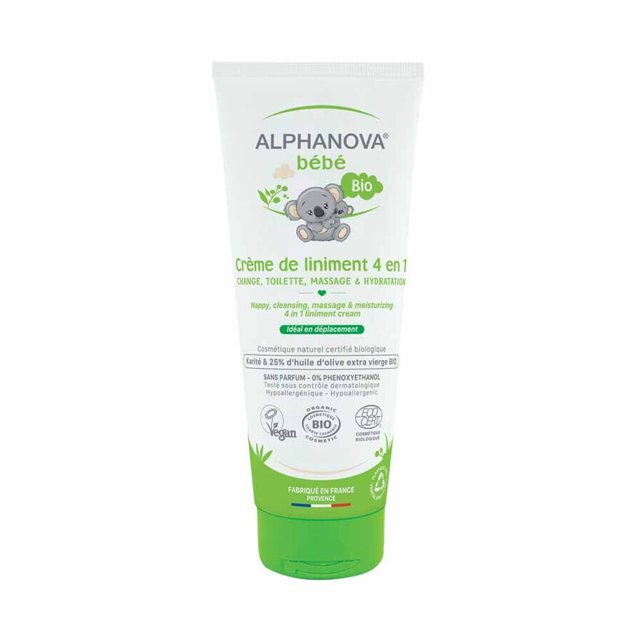 Alphanova Baby Leinsamen Creme Multi Use 4en1 Bio 200 ml