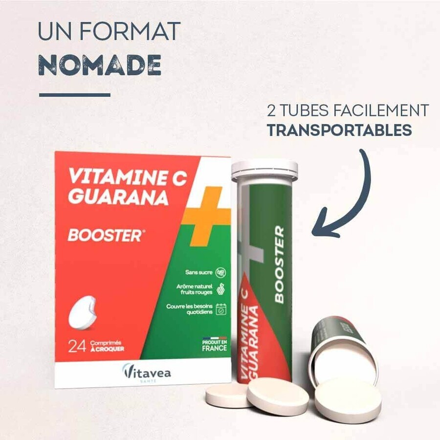 Vitavea Santé Vitamins C + Guarana Booster 24 Chewable Tablets