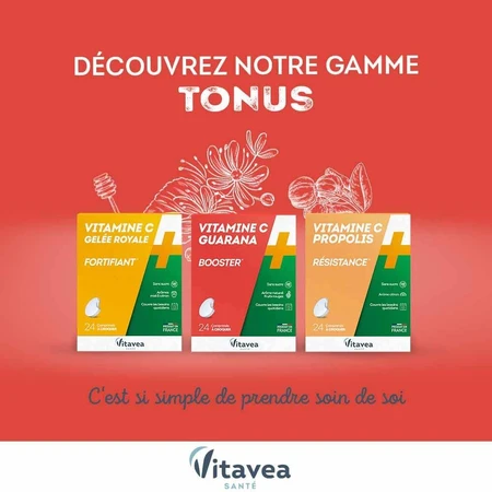 Vitavea Santé Vitamine C + Guarana Booster 24 kauwtabletten