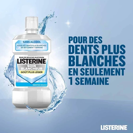 Listerine Bain De Bouche Soin Blancheur Menthe 500ml