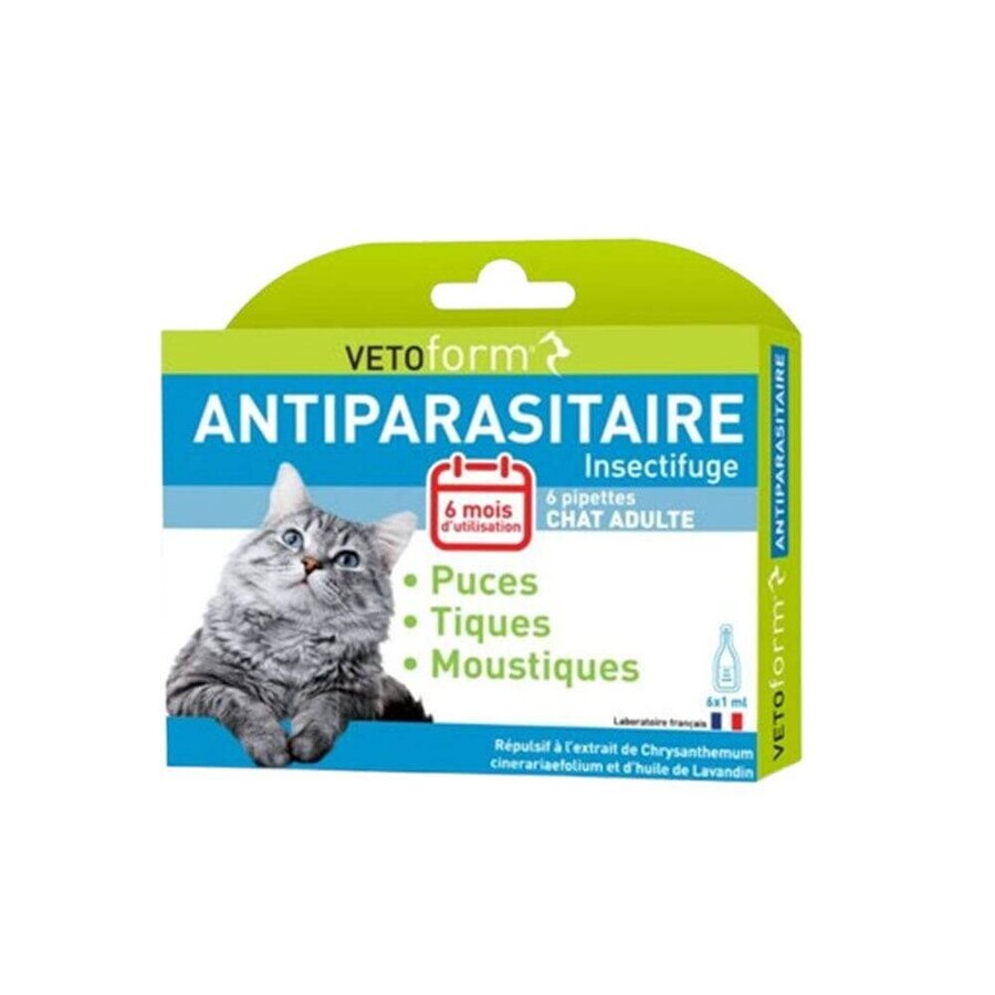 Vetoform Gatto Pipette per il controllo dei parassiti 6x1ml