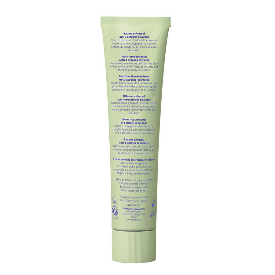 Mustela Bálsamo Universal con 3 extractos de aguacate bio 75ml