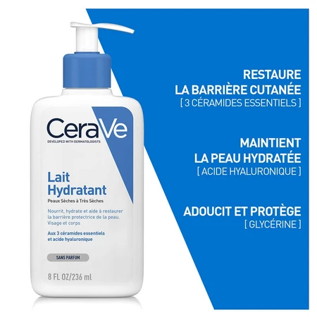 Cerave Body Leche hidratante facial y corporal para pieles secas y muy secas 473ml
