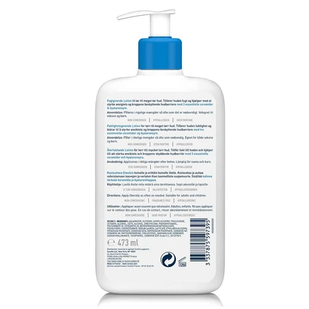 Cerave Body Leche hidratante facial y corporal para pieles secas y muy secas 473ml