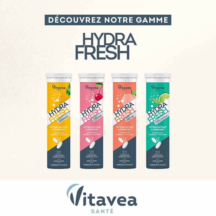Vitavea Santé Isotonic solution Optimizes hydration and energy 20 effervescent tablets