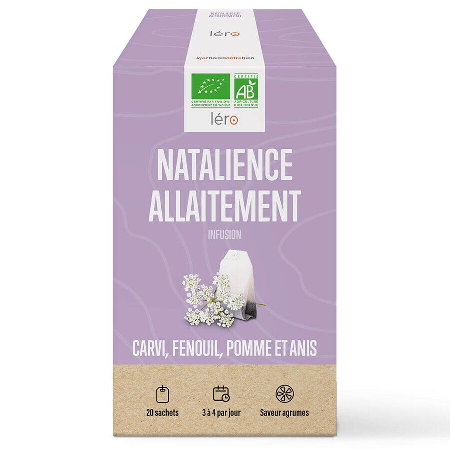 Lero Natalience Bio-Laktationstee mit Zitrusgeschmack 20 Portionsbeutel