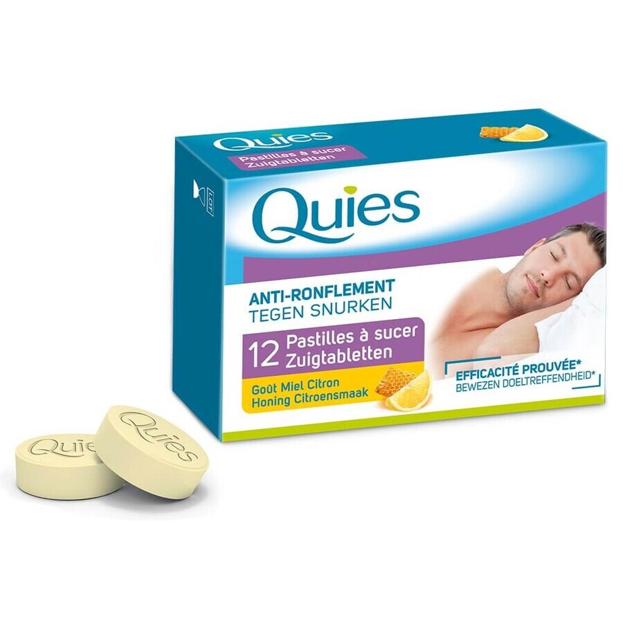 Quies Anti-ronflement Pastilles A Sucer Miel Citron X12