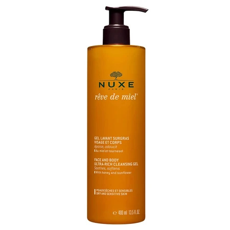 Nuxe Reve De Miel Gel lavante surgras gezicht en lichaam voor droge en gevoelige huid 400ml