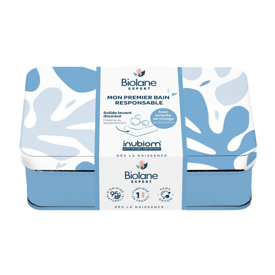 Biolane Expert Soapless Gentle Solid Cleanser with organic camelina oil with metal box 75g