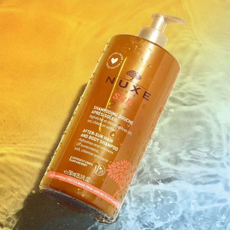 Nuxe Sun Champú de ducha hidratante para después del sol para cuerpo y cabello 750ml