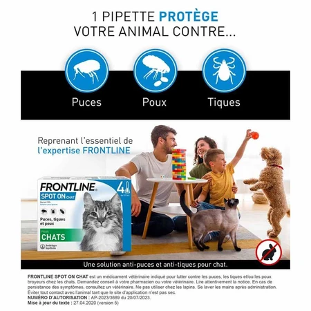 Frontline Spot On Gatos 6 Pipetas 0,5ml