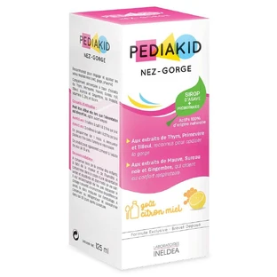 Pediakid Keelsiroop met citroen- en honingsmaak 125 ml