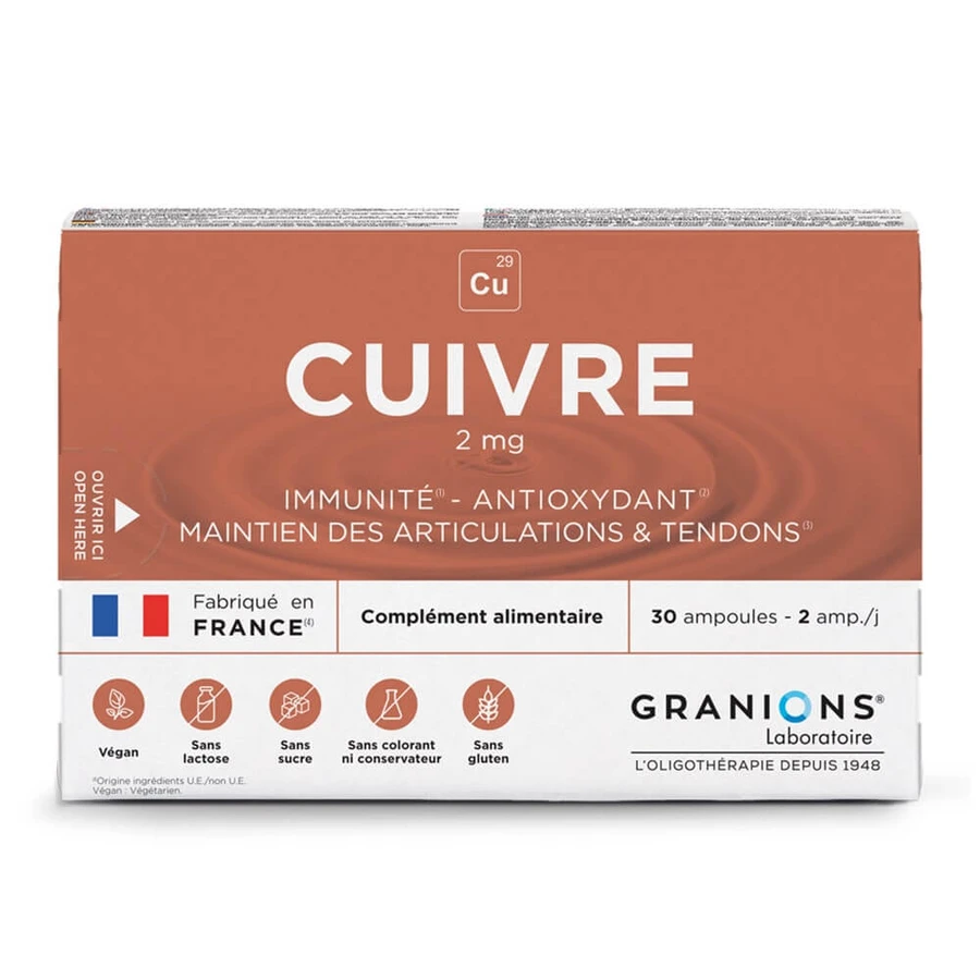 Granions Copper 2 mg 30 vials