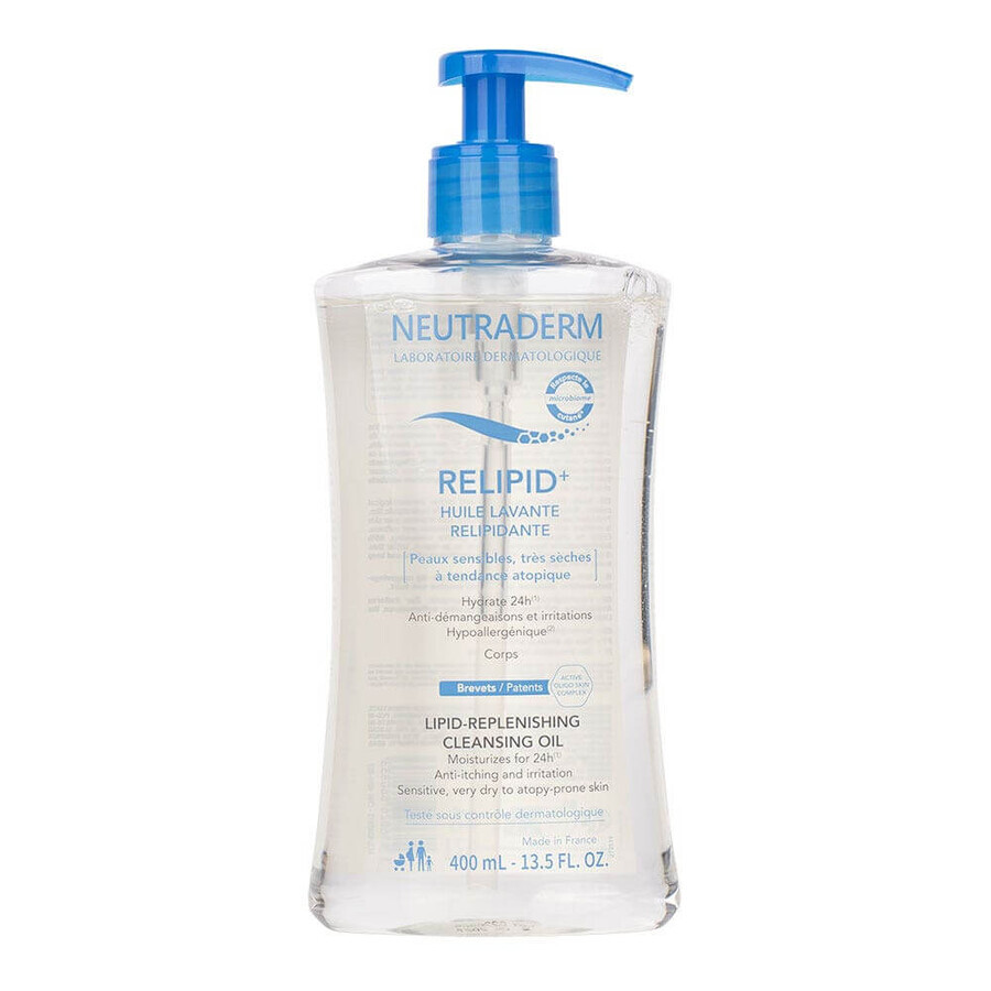Neutraderm Huile Lavante Relipidante+ Peaux Sensibles 400ml