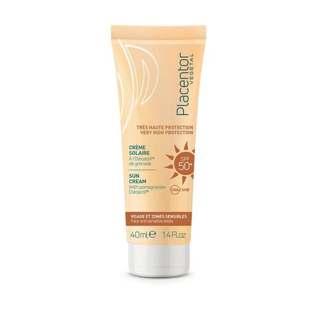 Placentor Végétal SUN CREAM FACE AND SENSITIVE AREAS SPF50+ visage et zones sensibles 40 ml