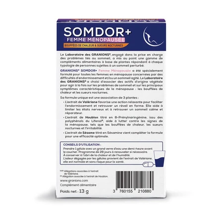 Granions Somdor+ Women's Menopause 28 Gelules
