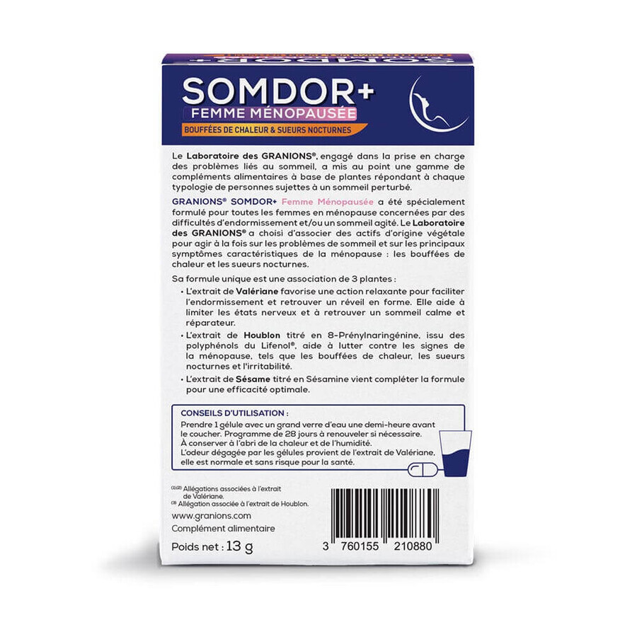 Granions Somdor+ Menopauză Femei 28 geluri