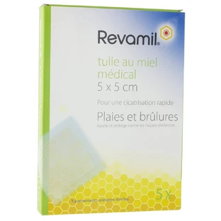 Revamil Miel Medical Tul 5x5cm 5 Apósitos 40g