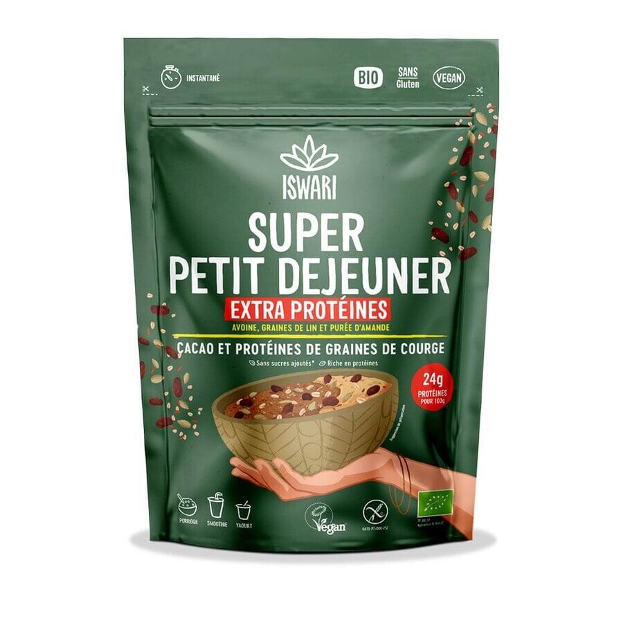 Iswari Super Breakfast Cocoa and Pumpkin Seed Protein Organic 360g