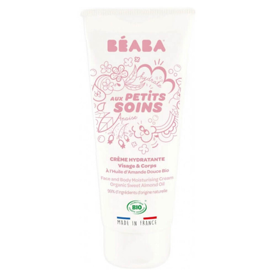 Beaba Hydraterende gezichts- en lichaamscrème voor kinderen biologische zoete amandelolie 100 ml