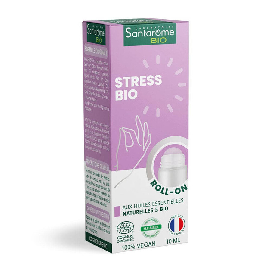 Santarome Roll-On Stress Bio Met Essentiële Oliën 10ml