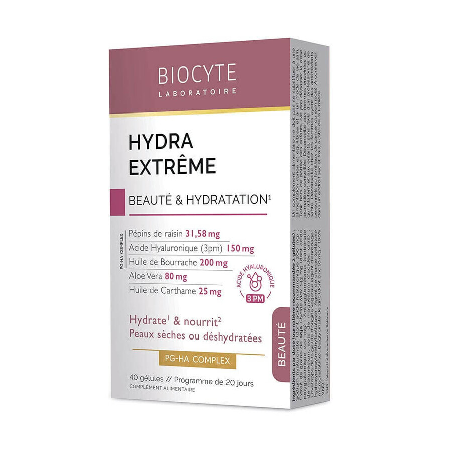 Biocyte Beauty Hydra Extreme Schönheit und feuchtigkeitsspendende 40 Kapseln