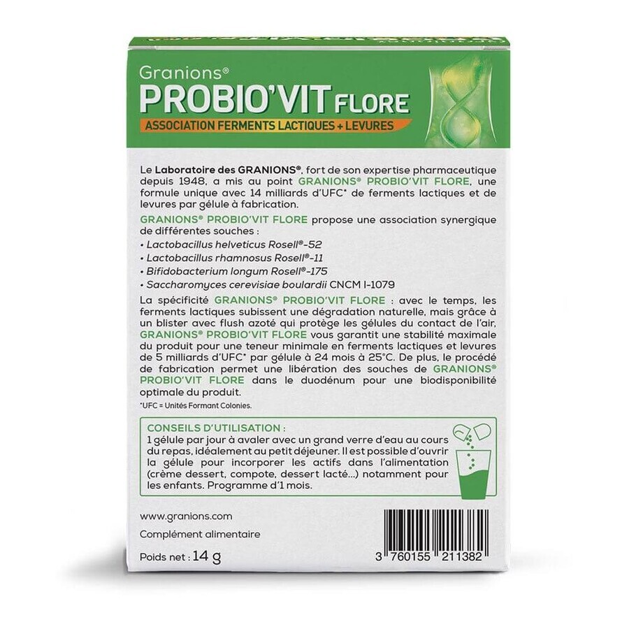 Granions Probio'vit Flora 30 Gelule