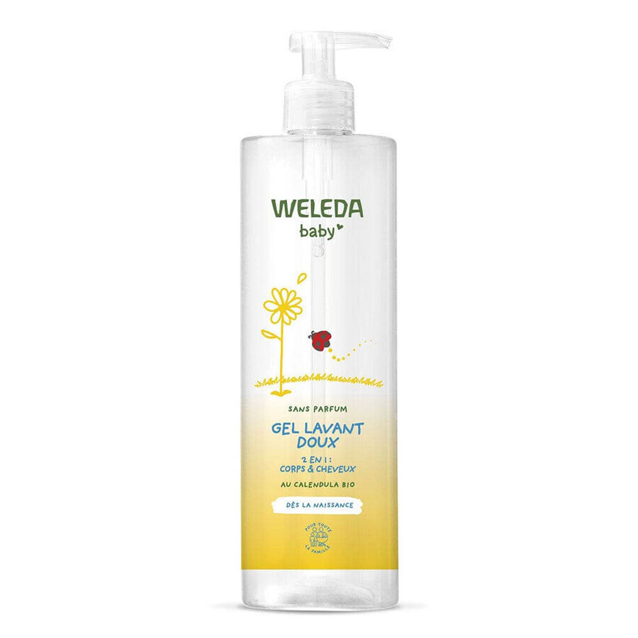 Weleda Baby en Kind Milde Reinigingsgel 2 in 1 Lichaam en Haar 400 ml