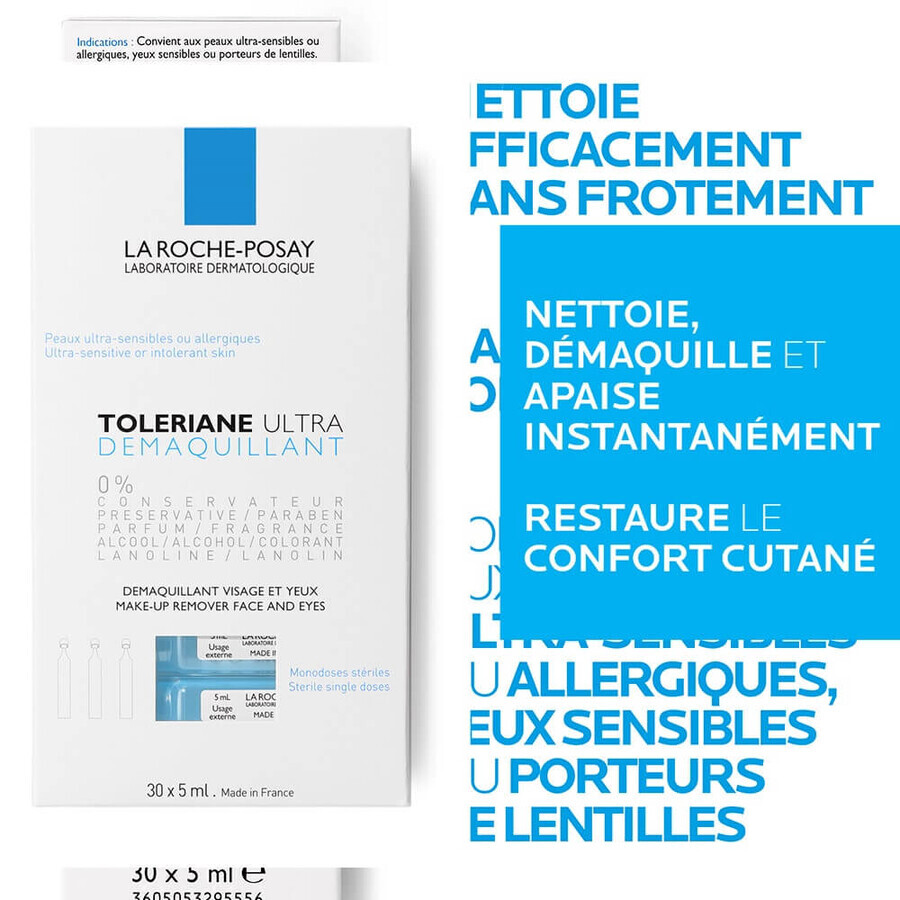 La Roche-Posay Toleriane Make-up-Entferner für Gesicht und Augen 30x5ml Ultra - 150ml La Roche-Posay Toleriane Make-up-Entferner für Gesicht und Augen 30x5ml Ultra - 150ml