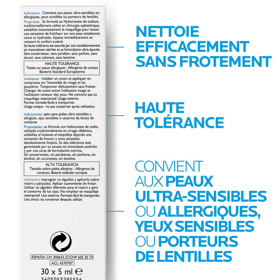 La Roche-Posay Toleriane Make-up-Entferner für Gesicht und Augen 30x5ml Ultra - 150ml La Roche-Posay Toleriane Make-up-Entferner für Gesicht und Augen 30x5ml Ultra - 150ml