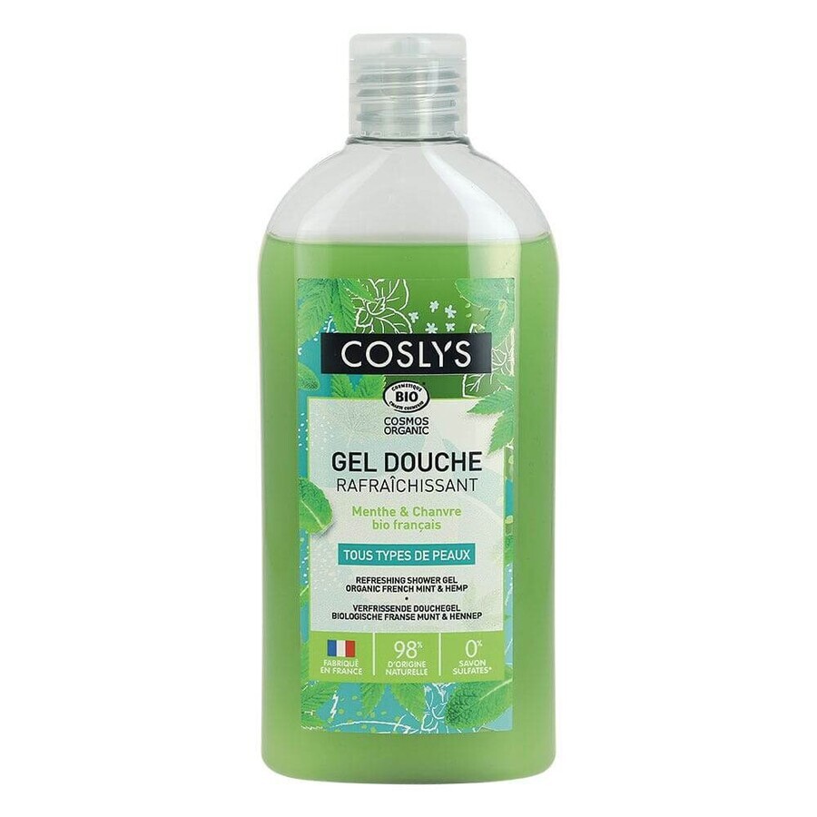 Coslys Vegetable Cleansing Base Organic Shower Gel Mint & Hemp 250ml