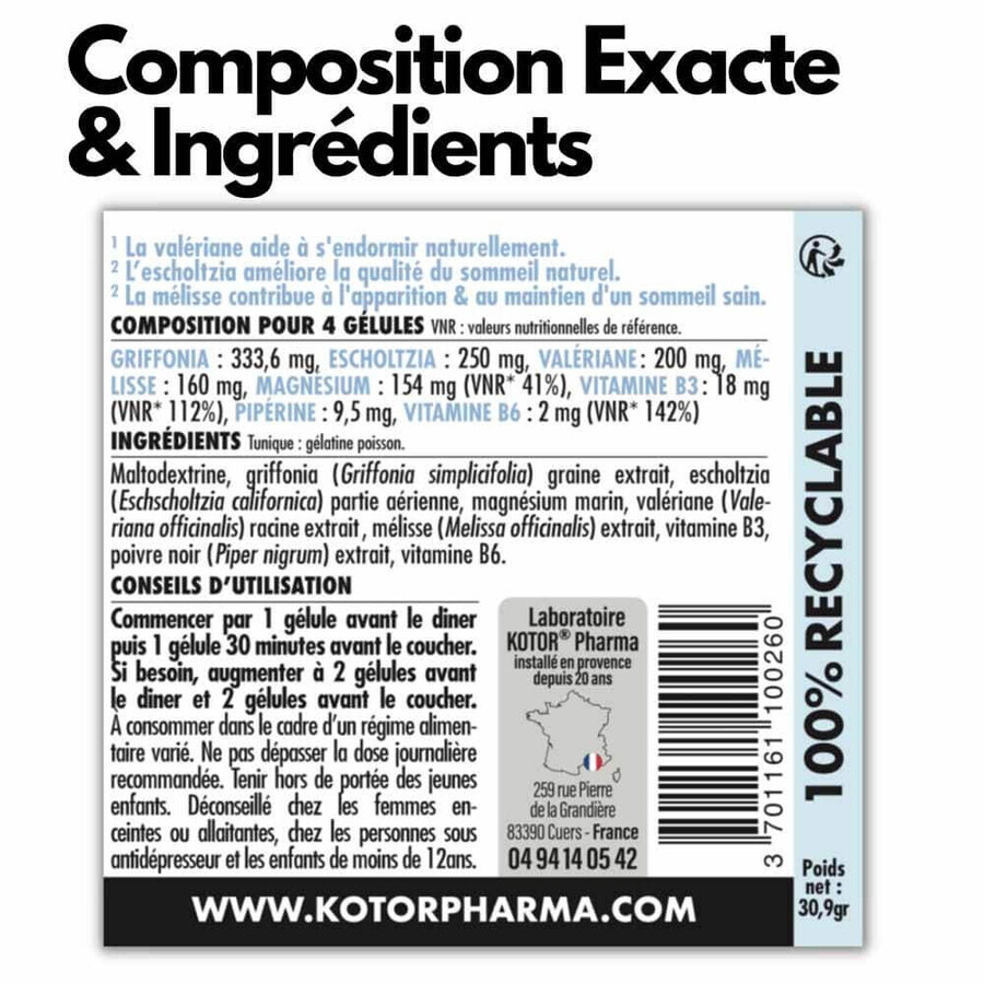Kotor Pharma Natürlicher Schlaf 60 Kapseln