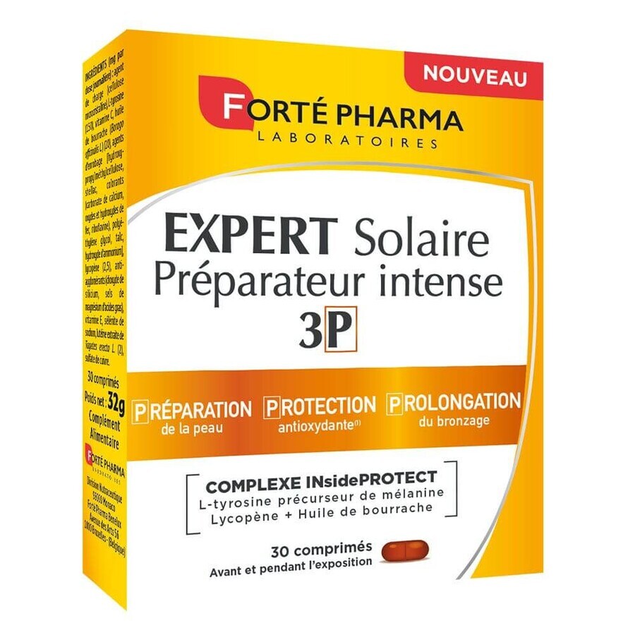 Acquista Forté Pharma Sun Expert Solaire Préparateur Intense 3P 30 comprimés Forté Pharma Sun Expert Solaire Préparateur Intense 3P 30 comprimés