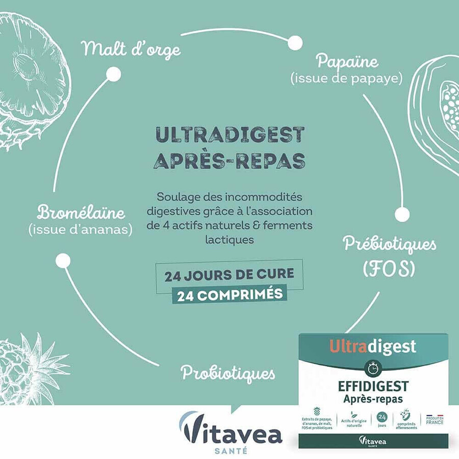 Vitavea Santé Effidigest After Meal 24 effervescent tablets