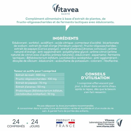 Vitavea Santé Effidigest After Meal 24 effervescent tablets