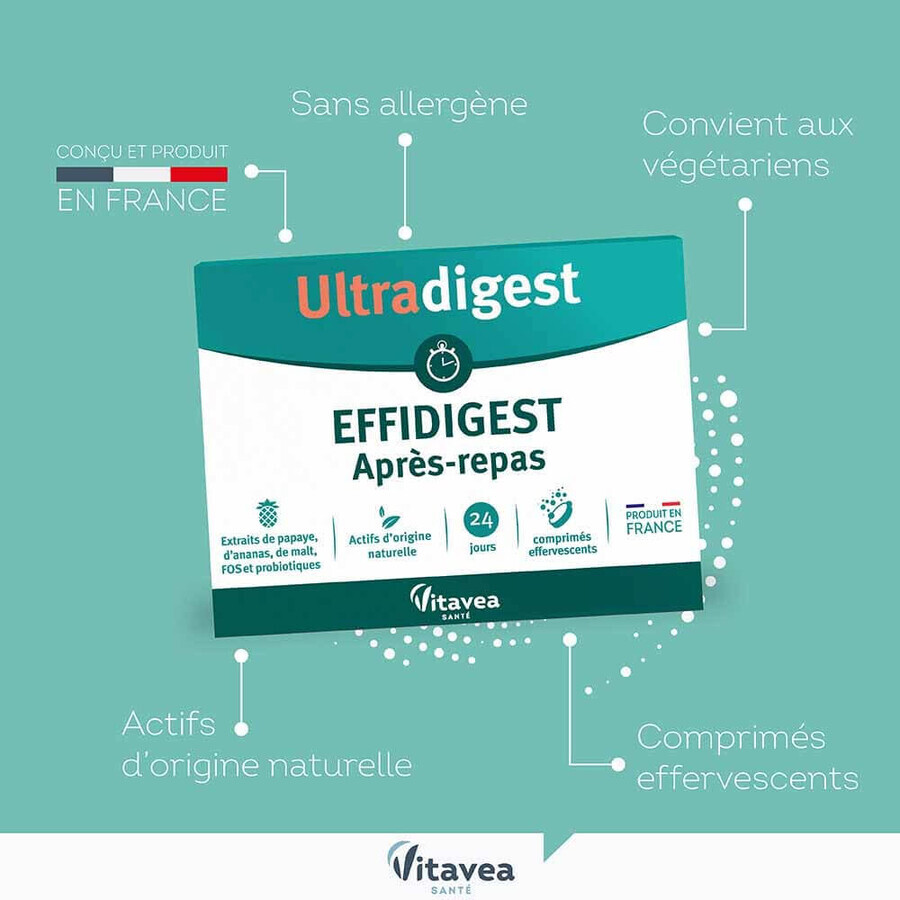 Vitavea Santé Effidigest After Meal 24 effervescent tablets