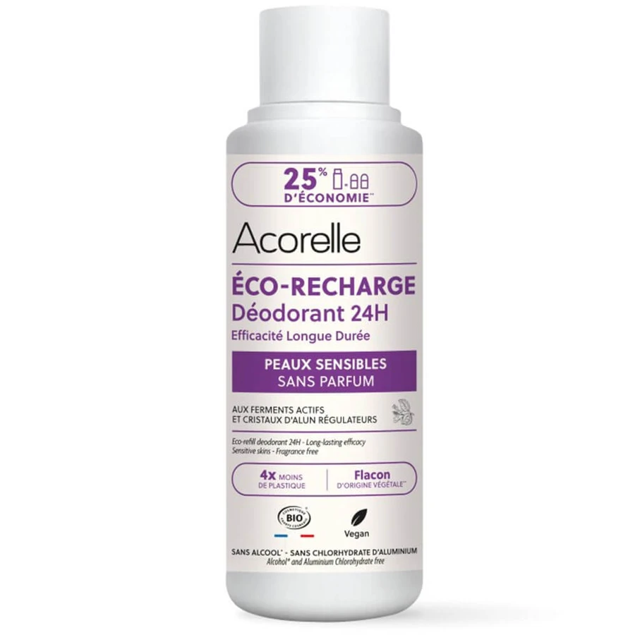 Acorelle Desodorante roll-on eficacia duradera 24 horas recambio Piel Sensible 100ml