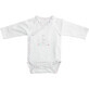 Mayo Parasol Sophie la girafe a Sunday in Paris - white/gray long-sleeved bodysuit for baby + starter kit